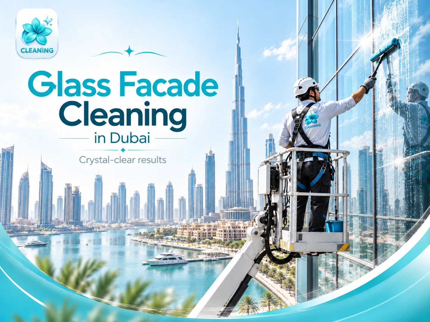 Professional Glass Facade Cleaning in Dubai for villas shops and commercial buildings
